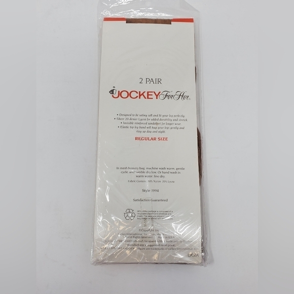 NOS VINTAGE JOCKEY FOR HER LOT OF 3 HOISERY PANTYHOSE NYLON STOCKINGS WOMEN - Picture 12 of 15